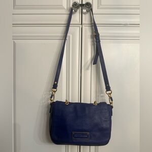NWOT Marc by Marc Jacobs Too Hot To Handle Blue Textured Leather Crossbody Bag